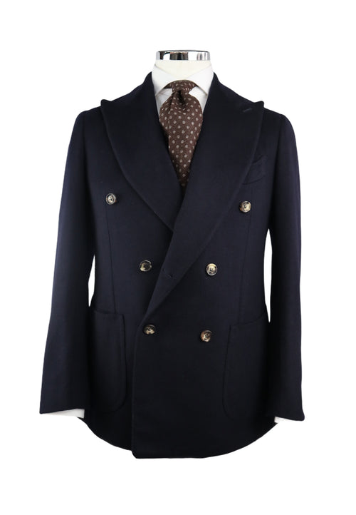 Nick Double breasted Navy Blue Wool Jacket