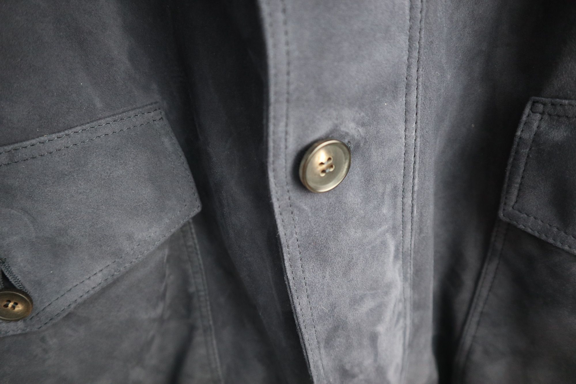 Blu Navy Suede Bomber jacket