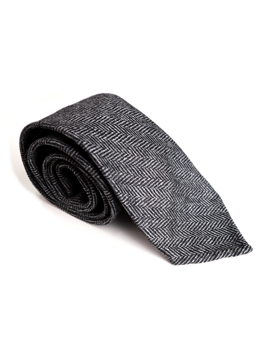 Black & Grey Herringbone Tie