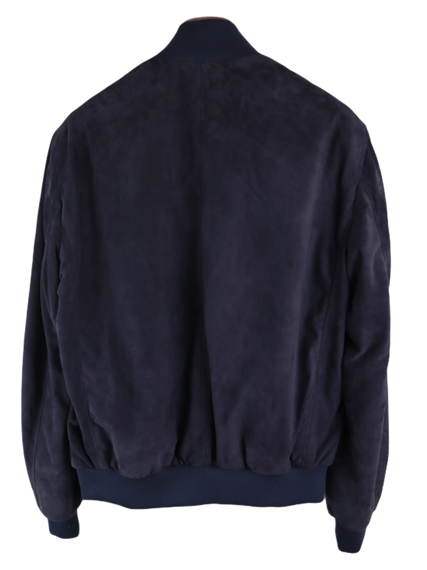 Blu Navy Suede Bomber jacket