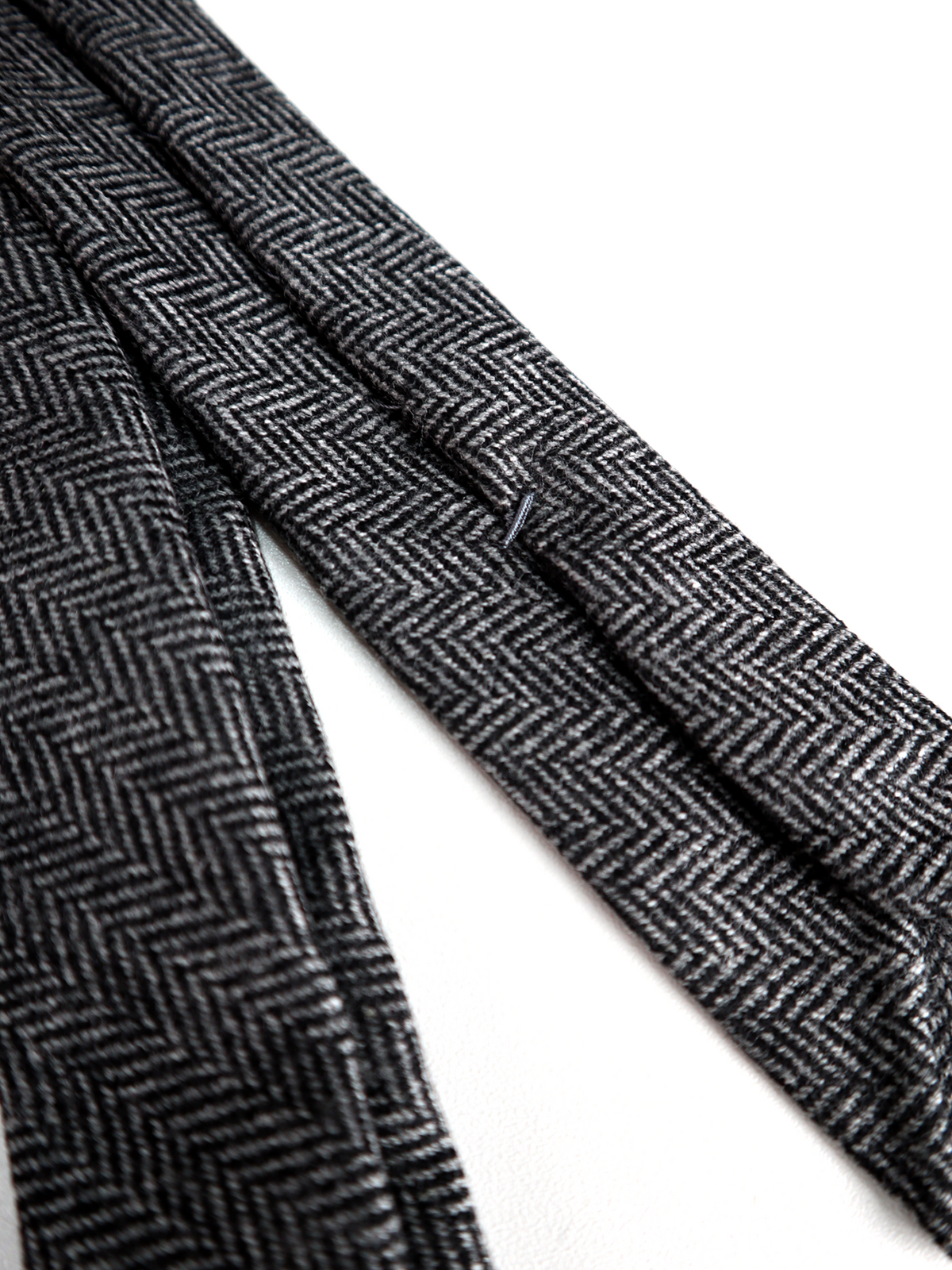 Black & Grey Herringbone Tie