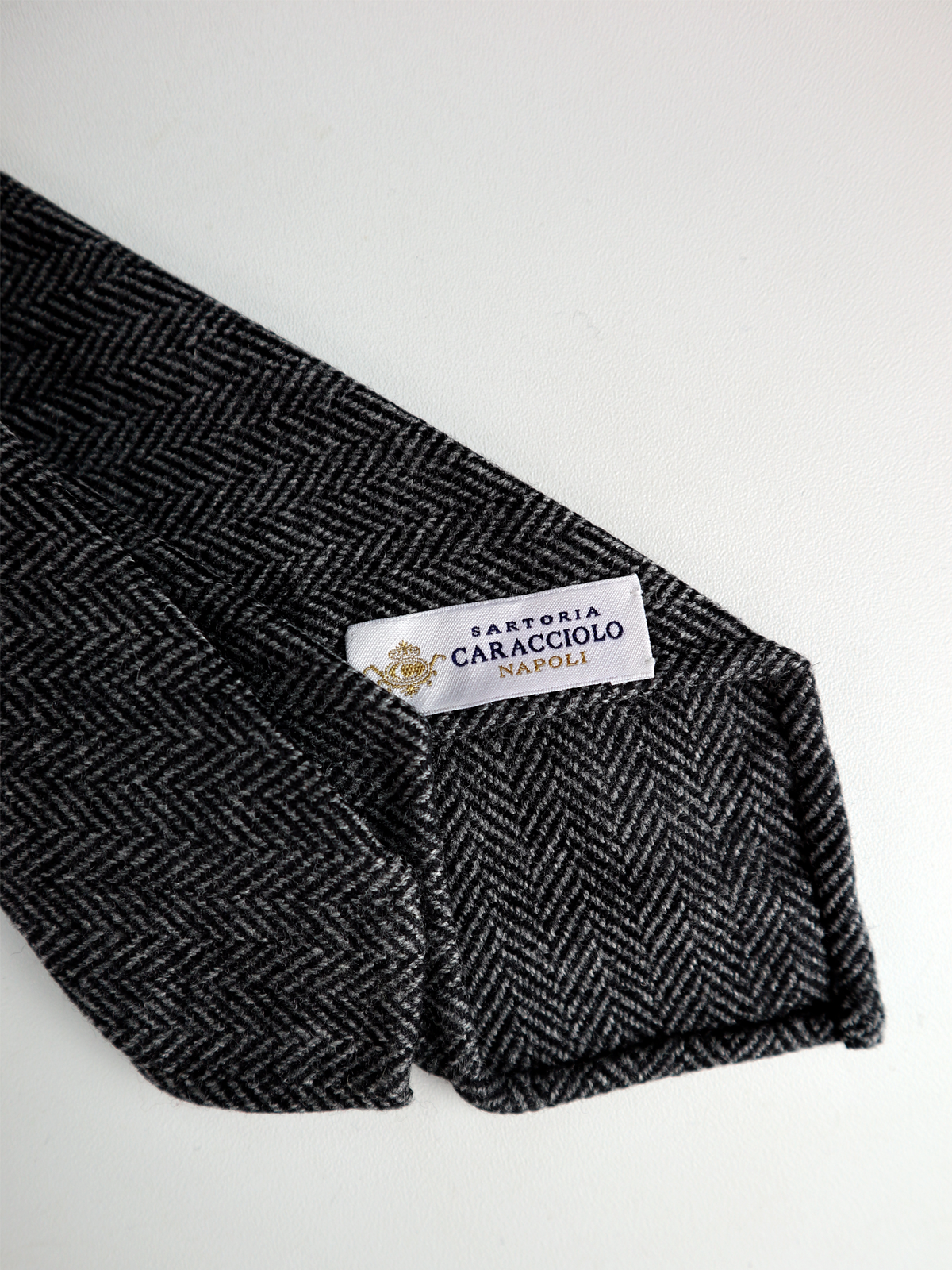 Black & Grey Herringbone Tie