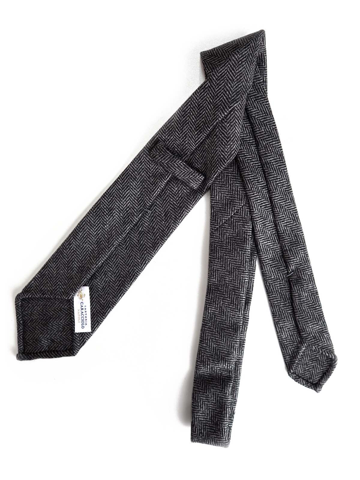 Black & Grey Herringbone Tie