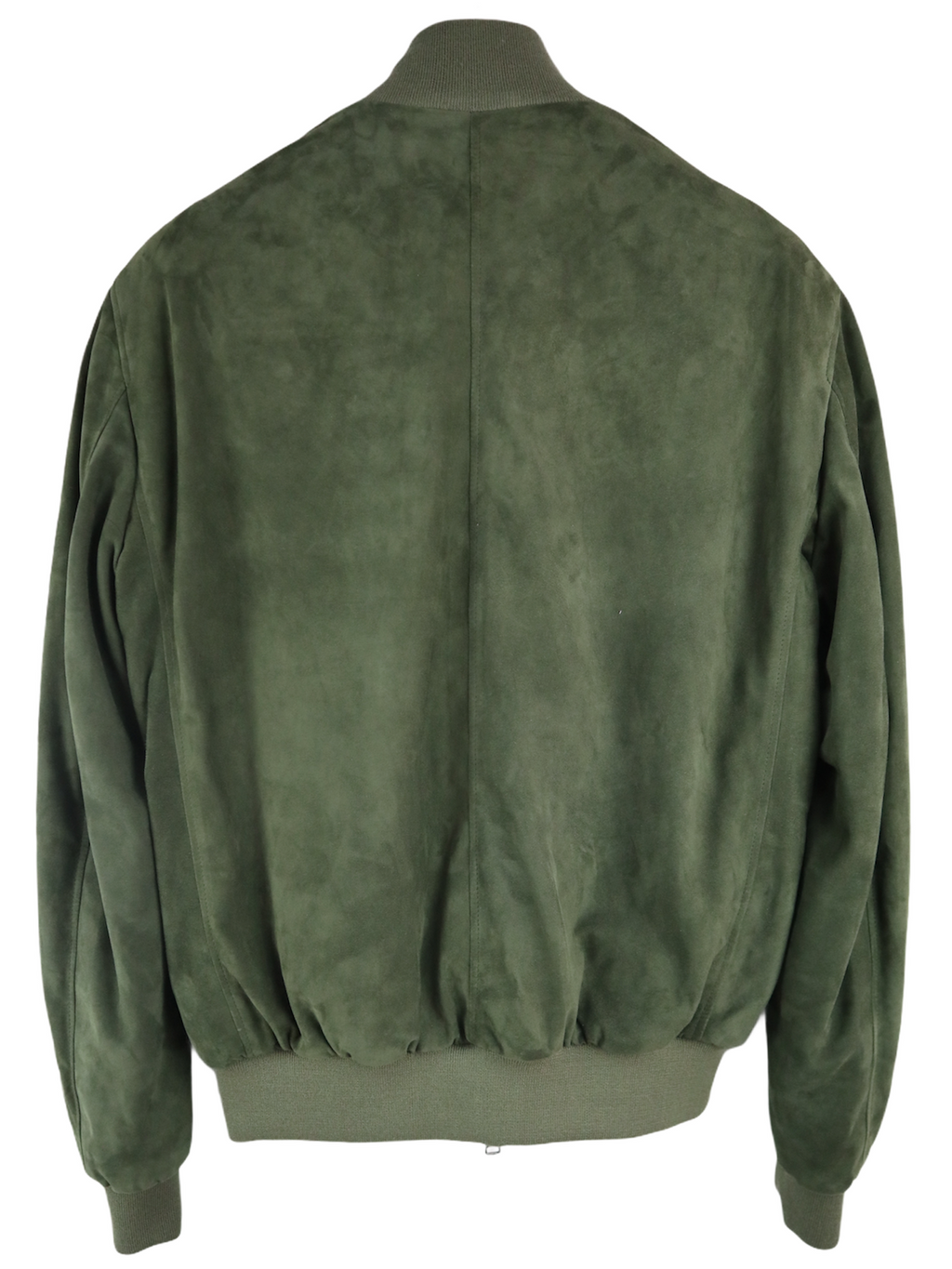 Green Olive Suede Bomber jacket