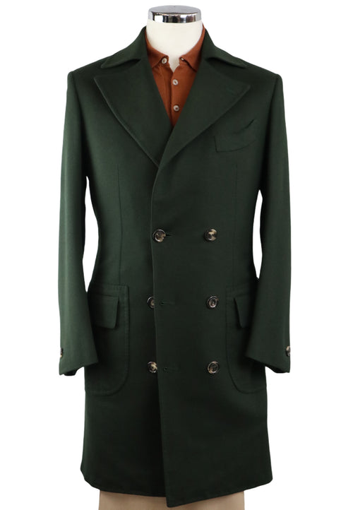 Hope English Green Double Breasted Overcoat