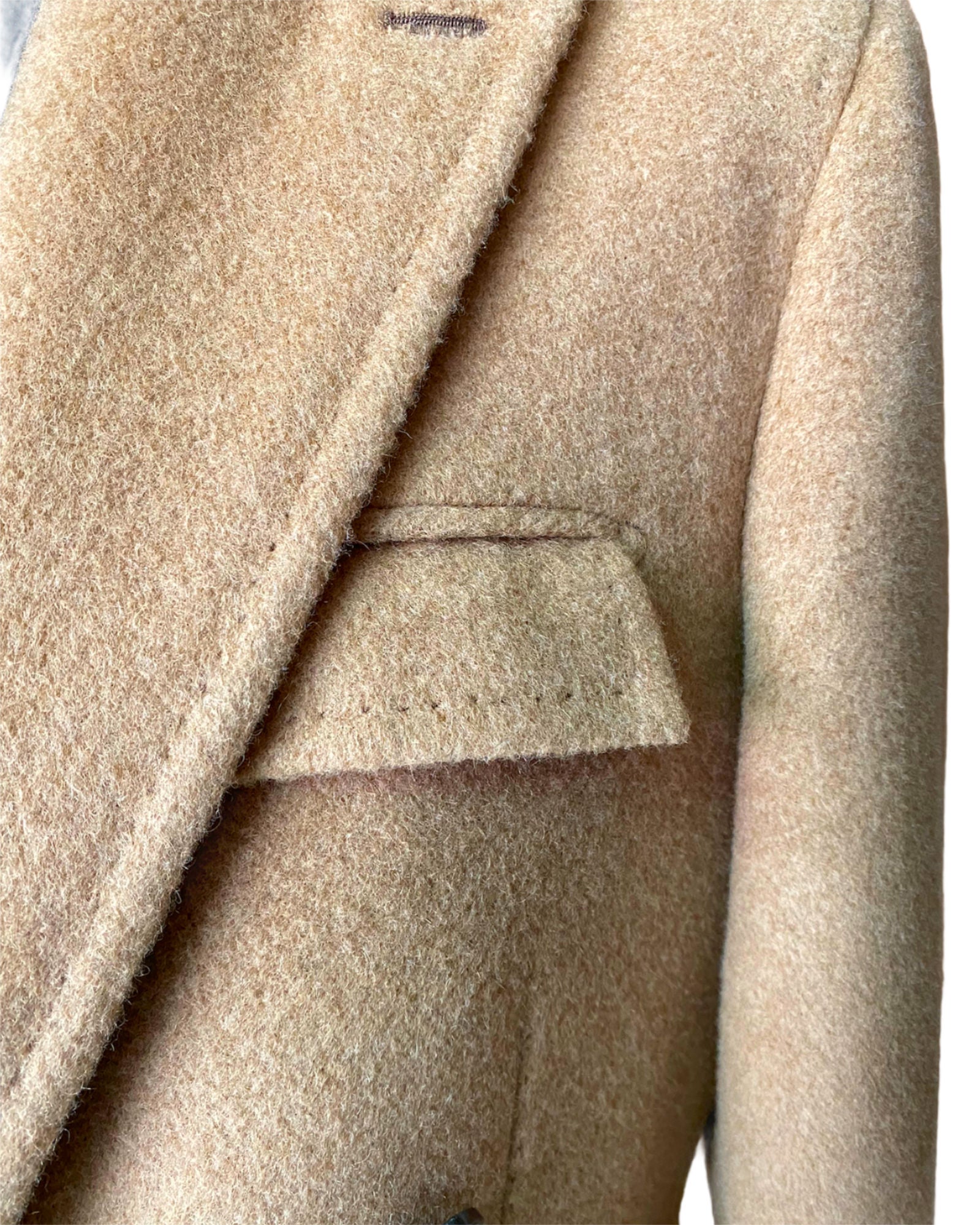 Bactrain Camel Double Breasted Overcoat