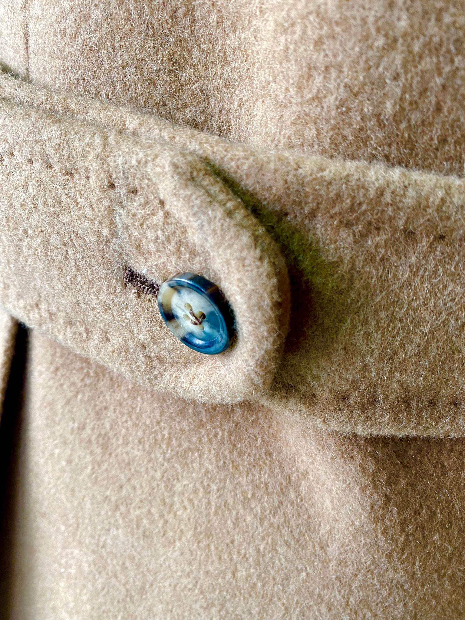 Bactrain Camel Double Breasted Overcoat